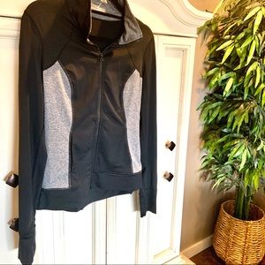 Z by Zella Black and Grey Zip up Jacket